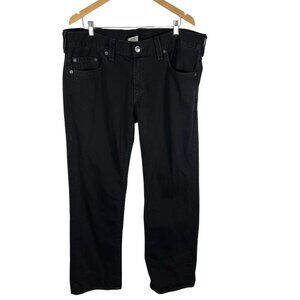 True‎ Religion Mens 38 Black Straight Flap Leg Casual Y2K Streetwear Jeans